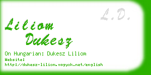 liliom dukesz business card